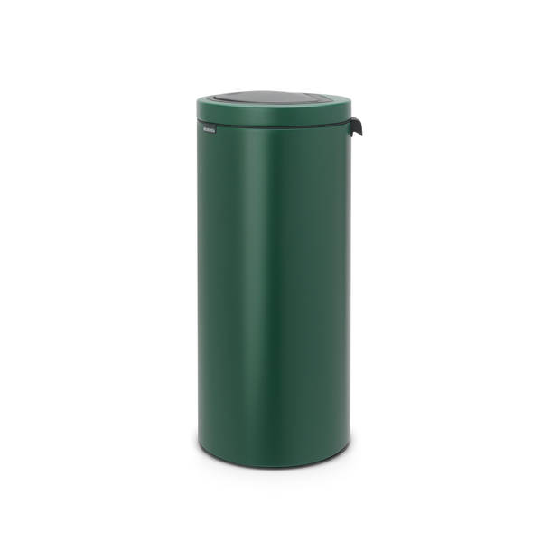 Brabantia Touch Bin Flat Top afvalemmer 30 liter met kunststof binnenemmer - Pine Green