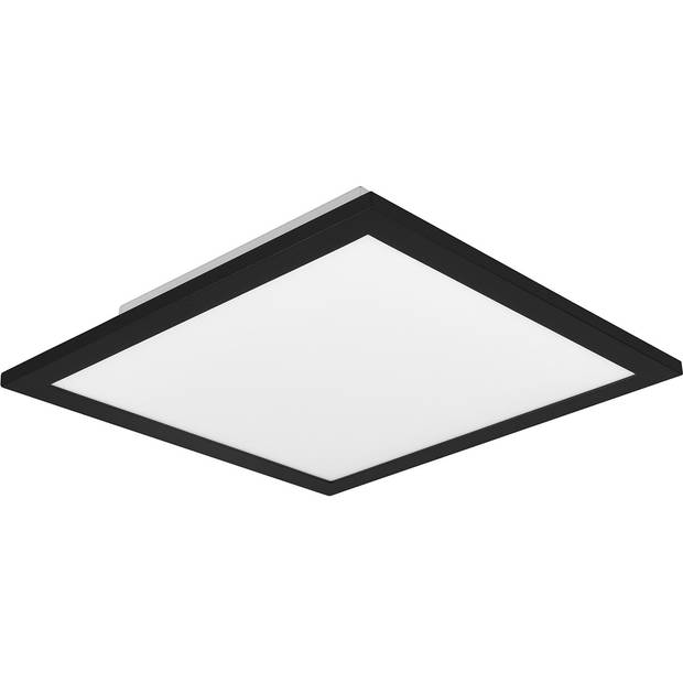 LED Plafondlamp - Plafondverlichting - Trion Alina - 13.5W - Warm Wit 3000K - Mat Zwart - Aluminium - 30cm