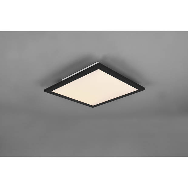 LED Plafondlamp - Plafondverlichting - Trion Alina - 13.5W - Warm Wit 3000K - Mat Zwart - Aluminium - 30cm