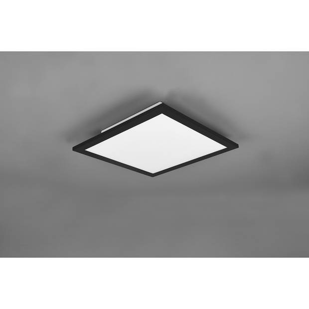 LED Plafondlamp - Plafondverlichting - Trion Alina - 13.5W - Warm Wit 3000K - Mat Zwart - Aluminium - 30cm