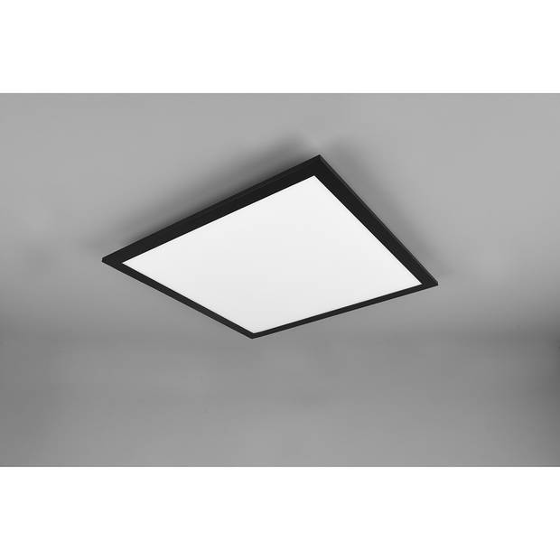 LED Plafondlamp - Plafondverlichting - Trion Alina - 18W - Warm Wit 3000K - Mat Zwart - Aluminium - 45cm