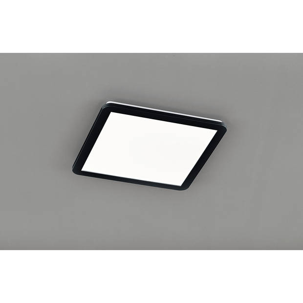 LED Plafondlamp - Trion Campill - 22W - Warm Wit 3000K - Spatwaterdicht IP44 - Dimbaar - Vierkant - Mat Zwart -