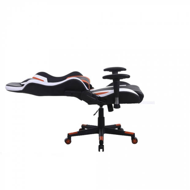 Gamestoel Tornado bureaustoel - ergonomisch verstelbaar - racing gaming stoel - zwart oranje