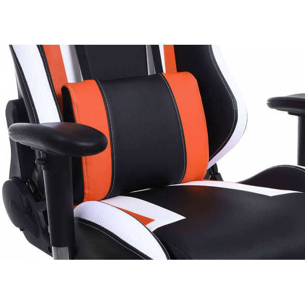 Gamestoel Tornado bureaustoel - ergonomisch verstelbaar - racing gaming stoel - zwart oranje