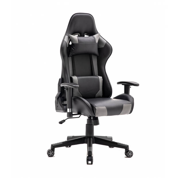 Gamestoel Thomas - bureaustoel racing gaming stijl - zwart grijs