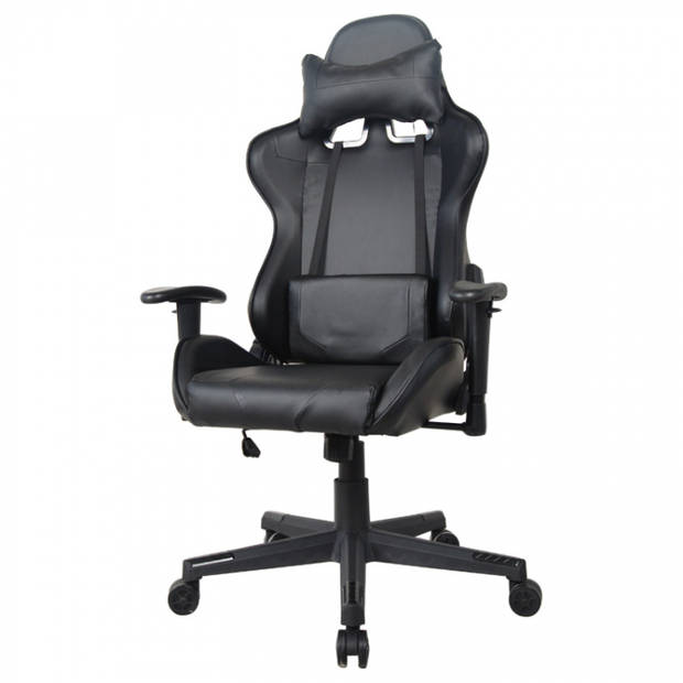 Bureaustoel gamestoel Thomas - racing gaming stijl stoel - ergonomisch - zwart design