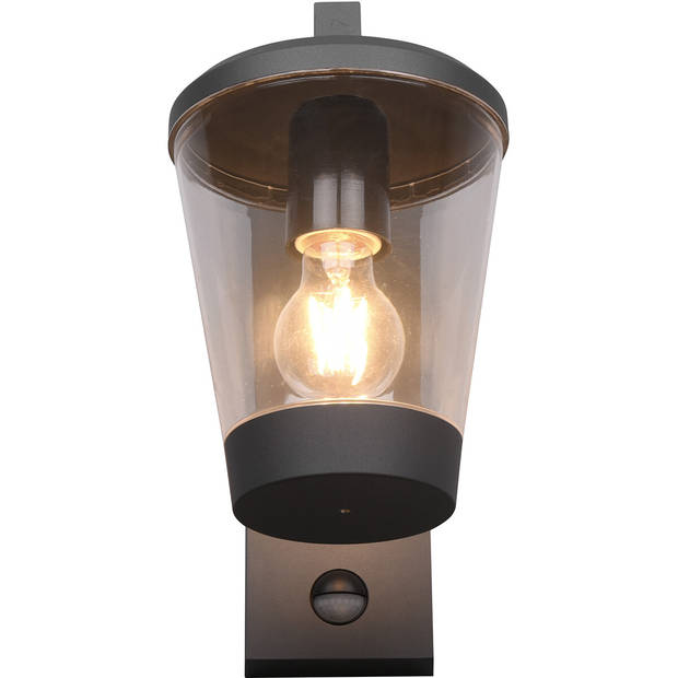 LED Tuinverlichting met Bewegingssensor - Wandlamp - Trion Civonu - E27 Fitting - Spatwaterdicht IP44 - Rond - Mat