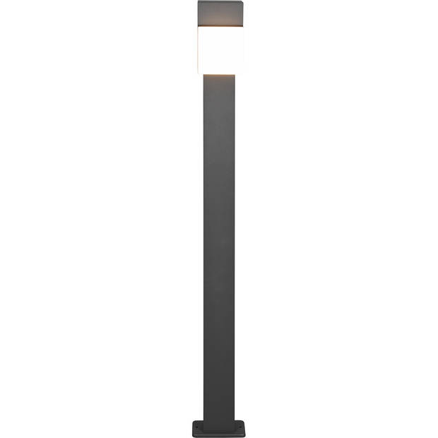 LED Tuinverlichting - Staande Buitenlamp - Trion Avirma - 7W - Warm Wit 3000K - Rechthoek - Mat Antraciet - Aluminium -