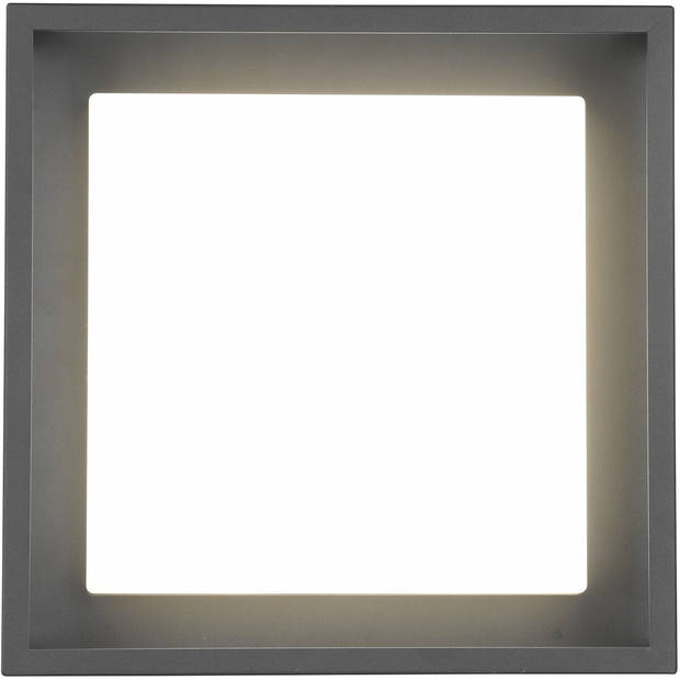 LED Tuinverlichting - Plafondlamp Buitenlamp - Trion Witoll - 14W - Aanpasbare Kleur - Vierkant - Mat Antraciet -
