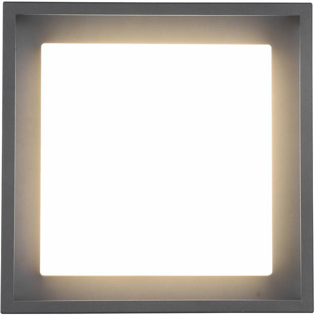 LED Tuinverlichting - Plafondlamp Buitenlamp - Trion Witoll - 14W - Aanpasbare Kleur - Vierkant - Mat Antraciet -