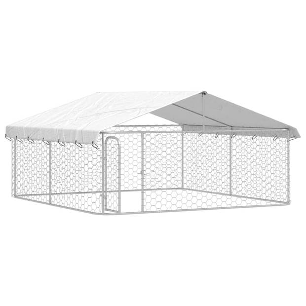 vidaXL Hondenkennel met dak 300x300x150 cm