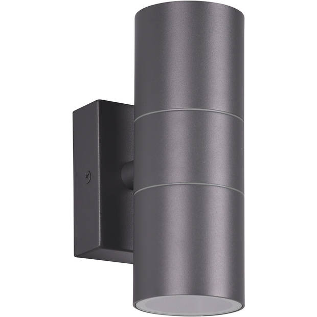 LED Tuinverlichting - Buitenlamp - Trion Lorida Up and Down - GU10 Fitting - Spatwaterdicht IP44 - Rond - Mat Antraciet
