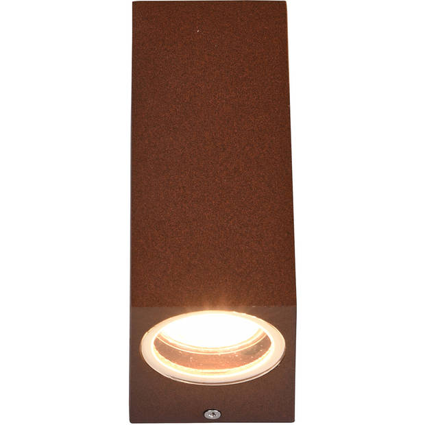 LED Tuinverlichting - Wandlamp Buitenlamp - Trion Royina Up and Down - GU10 Fitting - Spatwaterdicht IP44 - Rechthoek -