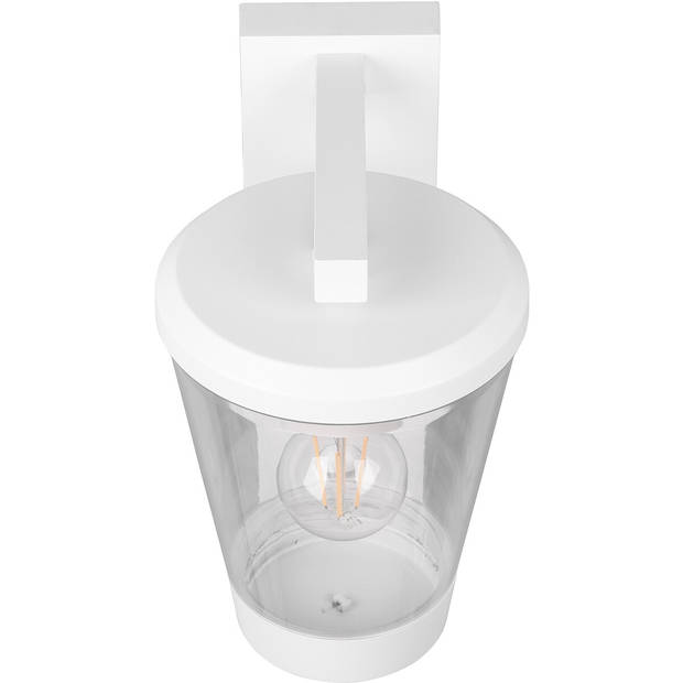 LED Tuinverlichting - Wandlamp - Trion Civonu - E27 Fitting - Rond - Spatwaterdicht IP44 - Mat Wit - Aluminium