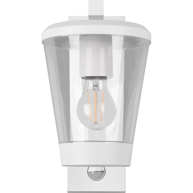 LED Tuinverlichting met Bewegingssensor - Wandlamp - Trion Civonu - E27 Fitting - Spatwaterdicht IP44 - Rond - Mat Wit -