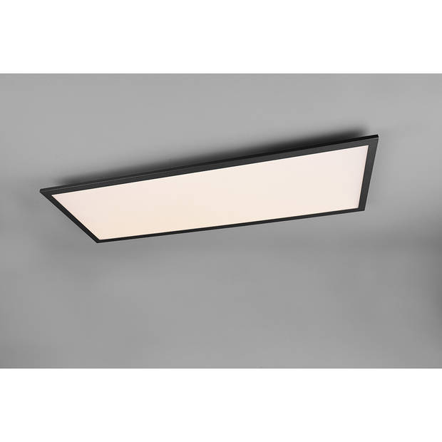 LED Plafondlamp - Plafondverlichting - Trion Alina - 34W - Warm Wit 3000K - Mat Zwart - Aluminium - 80cm