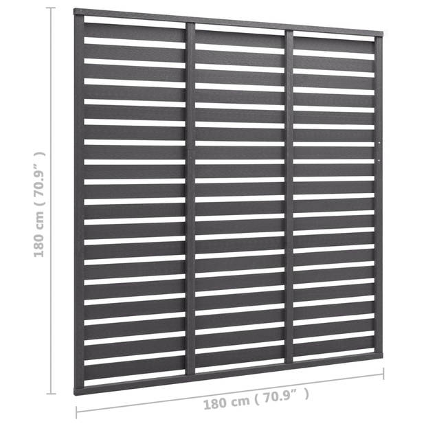 The Living Store Horizontaal Schuttingpaneel - Hout-kunststof-composiet - Grijs - 180 x 180 cm - Weerbestendig