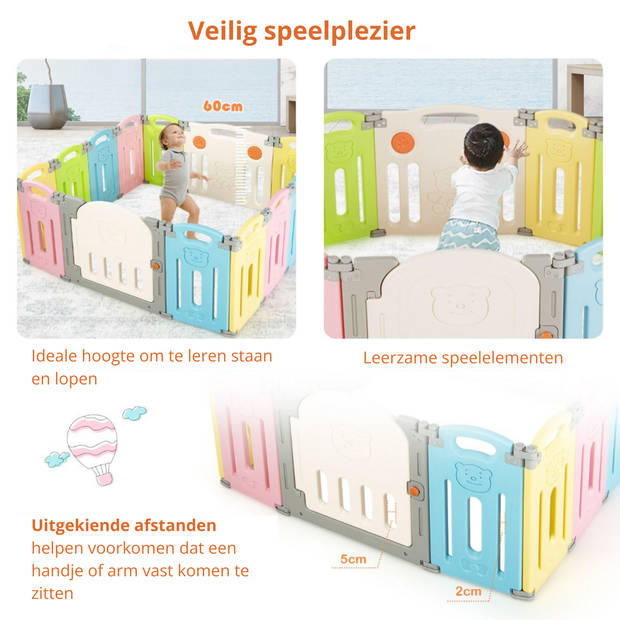 Grondbox - Grondbox Baby - Playpen - Kruipbox - Kinderbox - Box - Speelbox - 139 x 133 x 60 cm