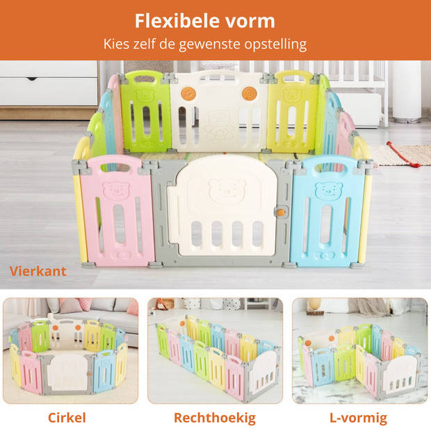 Grondbox - Grondbox Baby - Playpen - Kruipbox - Kinderbox - Box - Speelbox - 139 x 133 x 60 cm