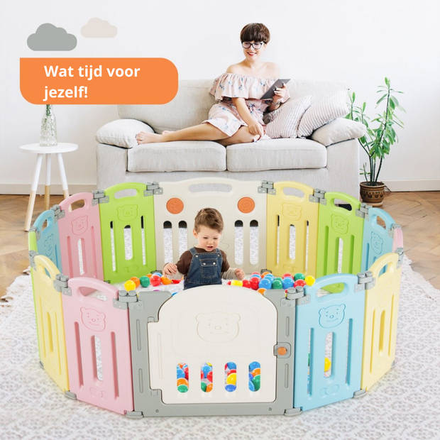 Grondbox - Grondbox Baby - Playpen - Kruipbox - Kinderbox - Box - Speelbox - 139 x 133 x 60 cm