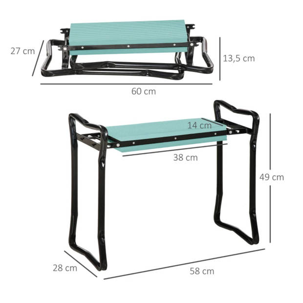 Kniekussen - Kniekussen voor in de Tuin - Kruk - Tuinstoel - Met opbergruimte voor tuingereedschap