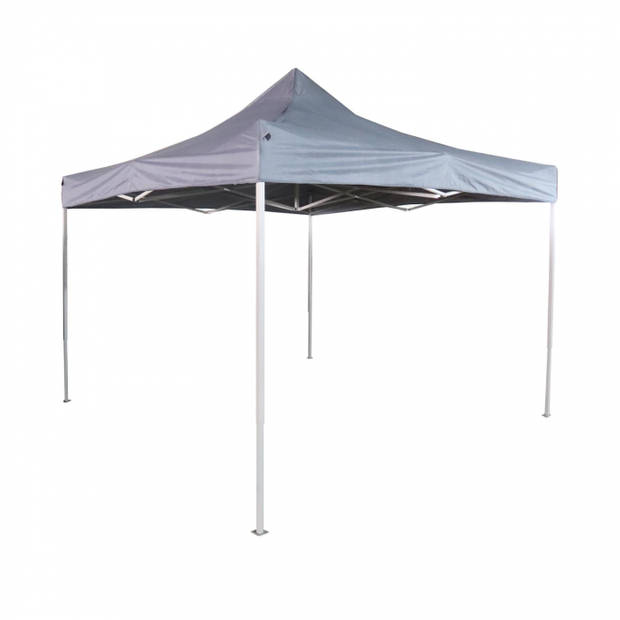 Partytent easy up 3 x 3 - vouwbaar frame - 420D Oxford antraciet tentdoek met PVC coating