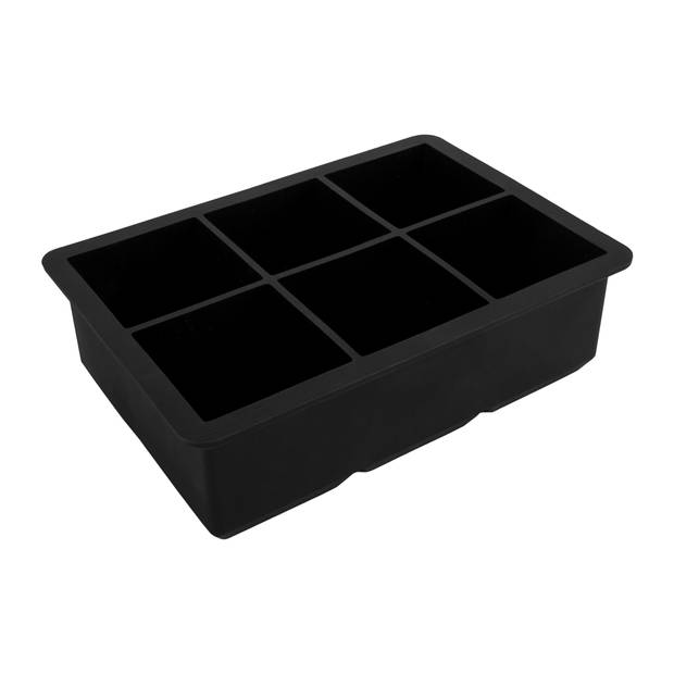 Krumble Ijsblokjesvorm - 6 ijsblokken - Silicoon - Zwart