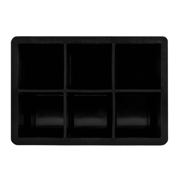 Krumble Ijsblokjesvorm - 6 ijsblokken - Silicoon - Zwart