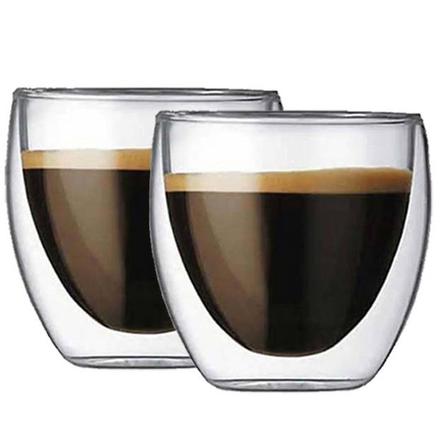 Krumble Espresso glas dubbelwandig set van 6