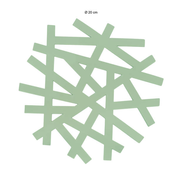 Krumble Pannenonderzetter rond - 20 cm - Silicoon - Groen