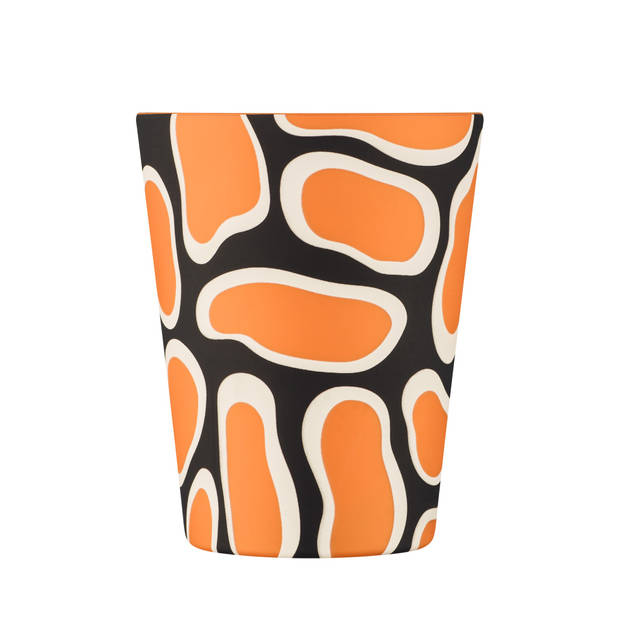 Ecoffee Cup No to Nooptlets PLA - Koffiebeker to Go 350 ml - Orange Siliconen