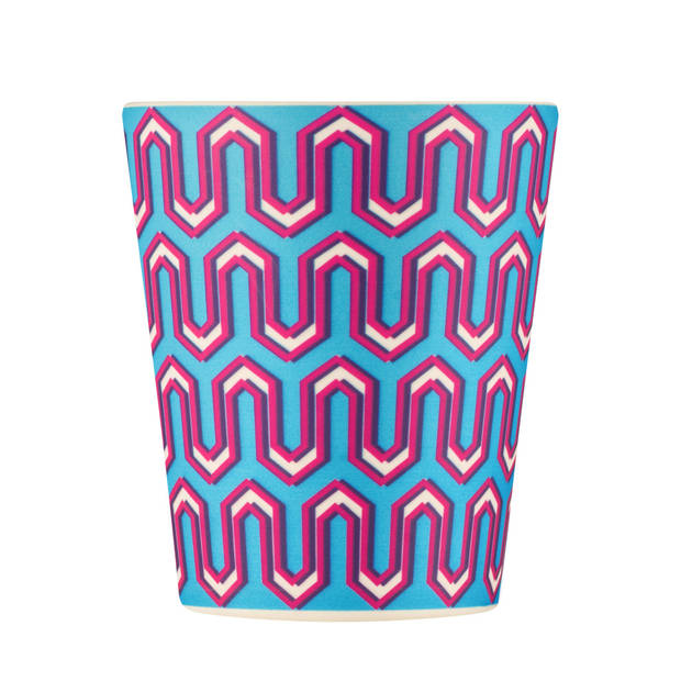 Ecoffee Cup Messages from the Unseen World PLA - Koffiebeker to Go 250 ml - Fuchsia Siliconen