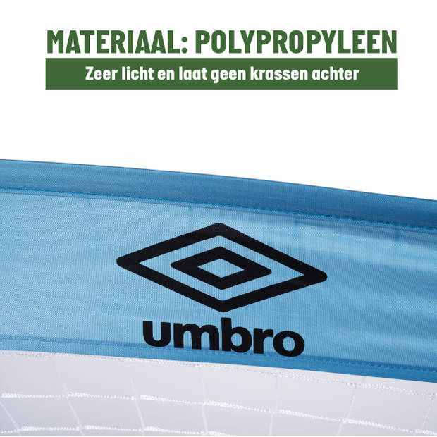Umbro Pop-Up Voetbaldoel - 110 x 78 x 78cm - Incl. Reistas - Blauw/Zwart