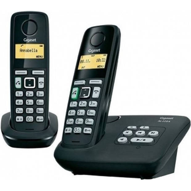 Gigaset AL220A - Duo DECT telefoon - met antwoordapparaat - Zwart