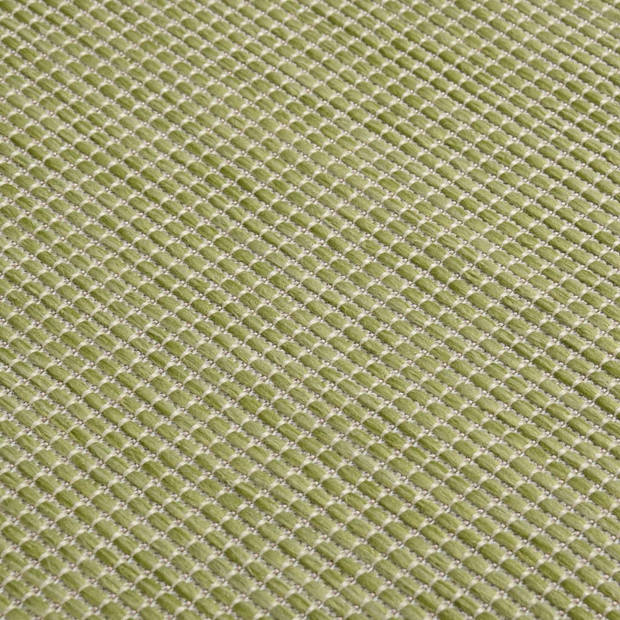 vidaXL Buitenkleed platgeweven 80x250 cm groen