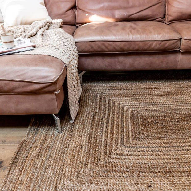 Jute Vloerkleed Rechthoek Naturel - 160 x 230 cm (M)