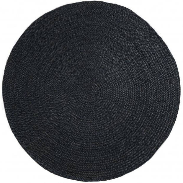 Rond vloerkleed Jute Zwart - 240 cm (XXL)