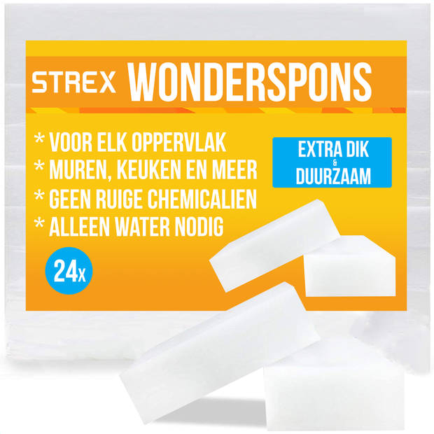 24x Wonderspons Schoonmaakspons Sponsjes Magic eraser Wondersponzen Alle oppervlakken Vlekken verwijderen