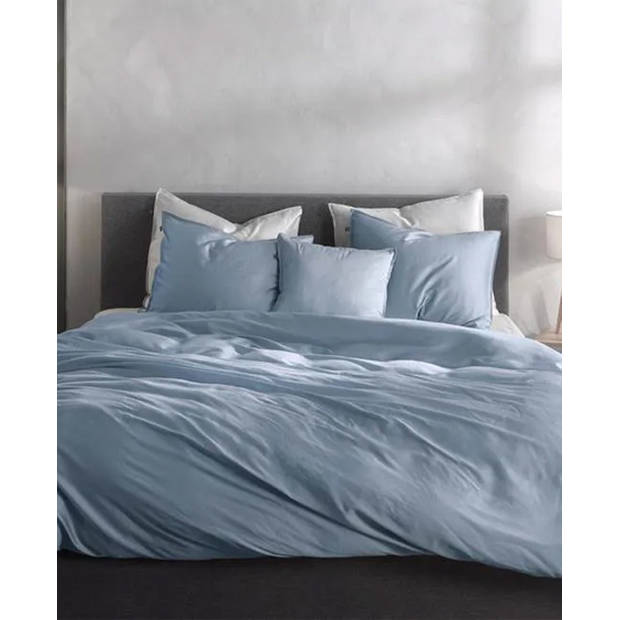 Zo! Home dekbedovertrek Satinado - Riviera Blauw - Lits-jumeaux XL 260x200/220 cm