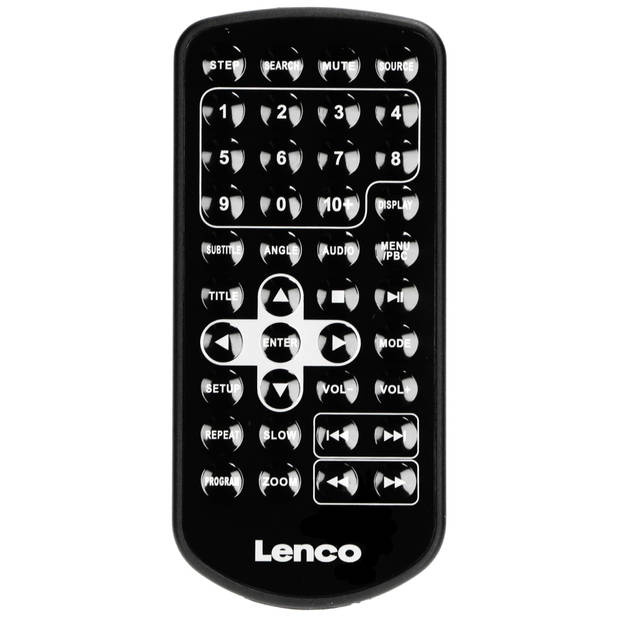 9" Dubbel scherm - Portable DVD-speler met hoofdtelefoon en brackets Lenco MES-415 Zwart