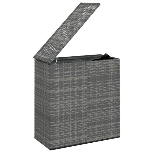 vidaXL Tuinbox 100x49x103,5 cm polyetheen rattan grijs