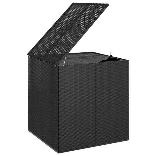 vidaXL Tuinbox 100x97,5x104 cm polyetheen rattan zwart