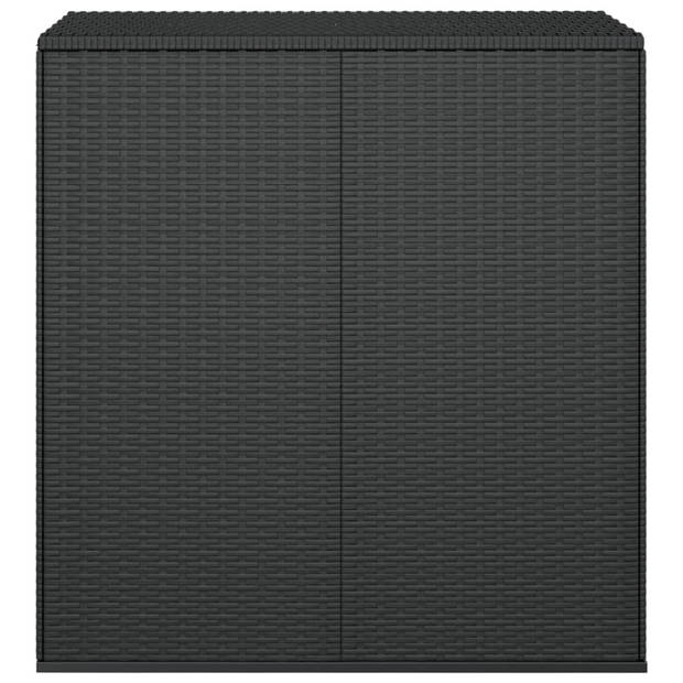 vidaXL Tuinbox 100x49x103,5 cm polyetheen rattan zwart