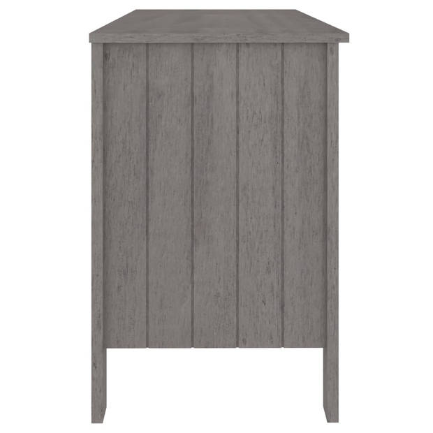 vidaXL Bureau HAMAR 113x50x75 cm massief grenenhout lichtgrijs