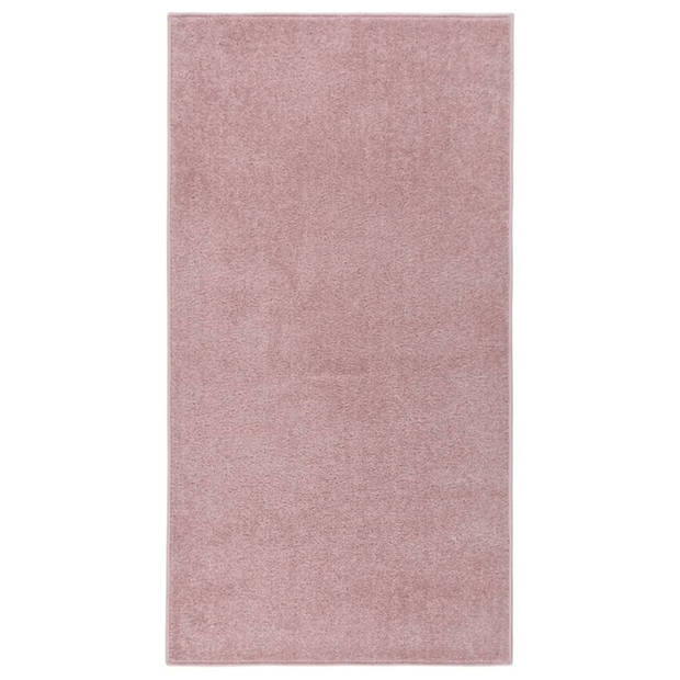 vidaXL Vloerkleed kortpolig 80x150 cm roze