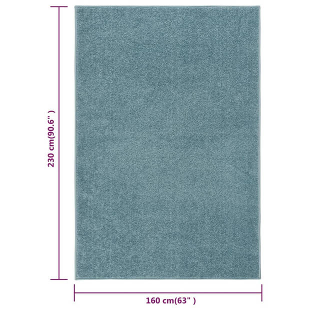 The Living Store Vloerkleed - Klassieke charme - 160 x 230 cm - Kleur- Blauw - Materiaal- 100% PP