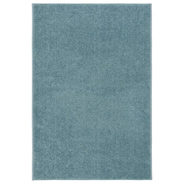 vidaXL Vloerkleed kortpolig 160x230 cm blauw