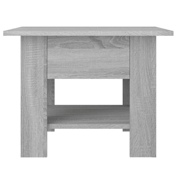 The Living Store Salontafel Trendy Bijzettafel - 55 x 55 x 42 cm - Grijs Sonoma Eiken