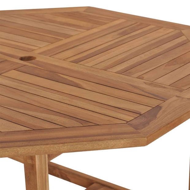 vidaXL Tuintafel 110x110x75 cm massief teakhout