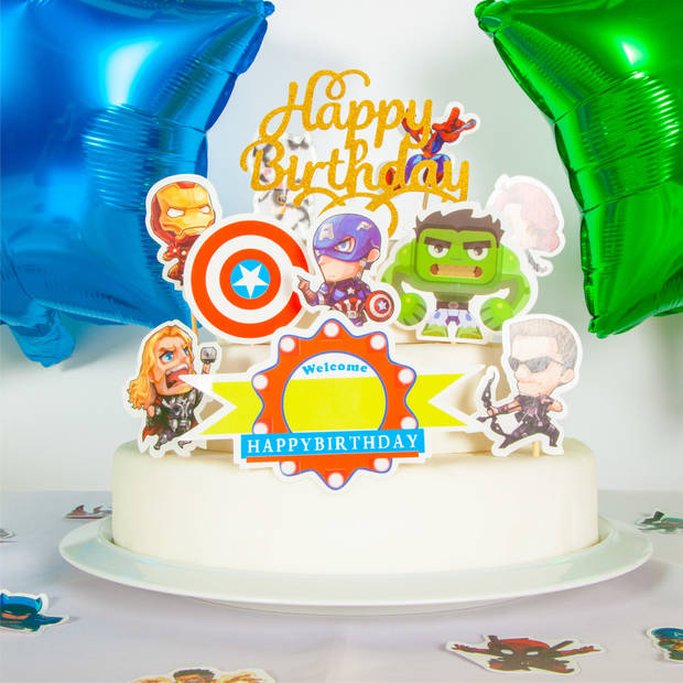 Fissaly® 118 Stuks Superhelden Feest Versiering – Kinderfeestje Decoratie – Superheroes Themafeest Verjaardag - Feestje